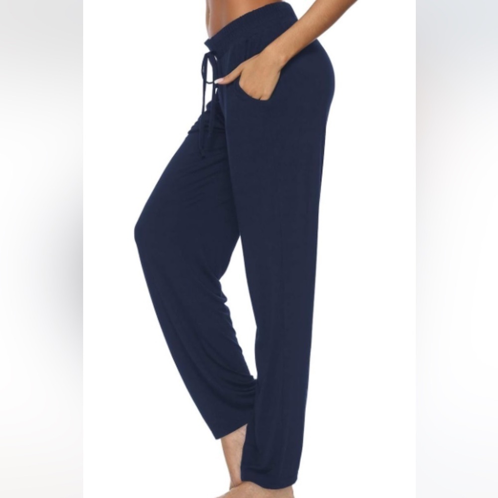 NEW -DIBAOLONG Womens Yoga Pants Wide Leg - Size XL.  Navy Blue
